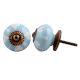 Turquoise Heart Ceramic Knob